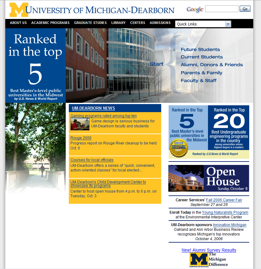 university of michigan. the University of Michigan