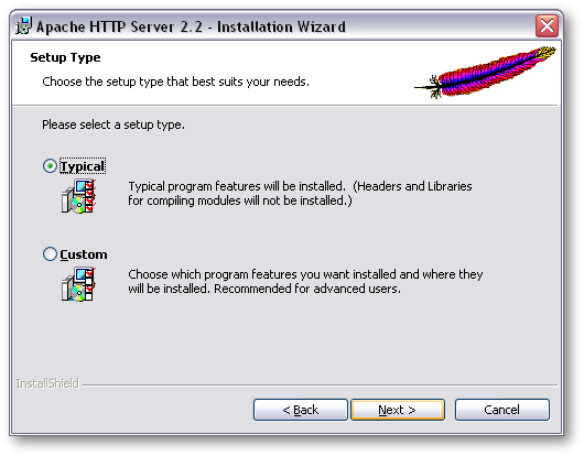 Choose Typical, and then click Next >