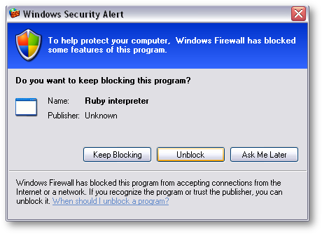 Click Unblock